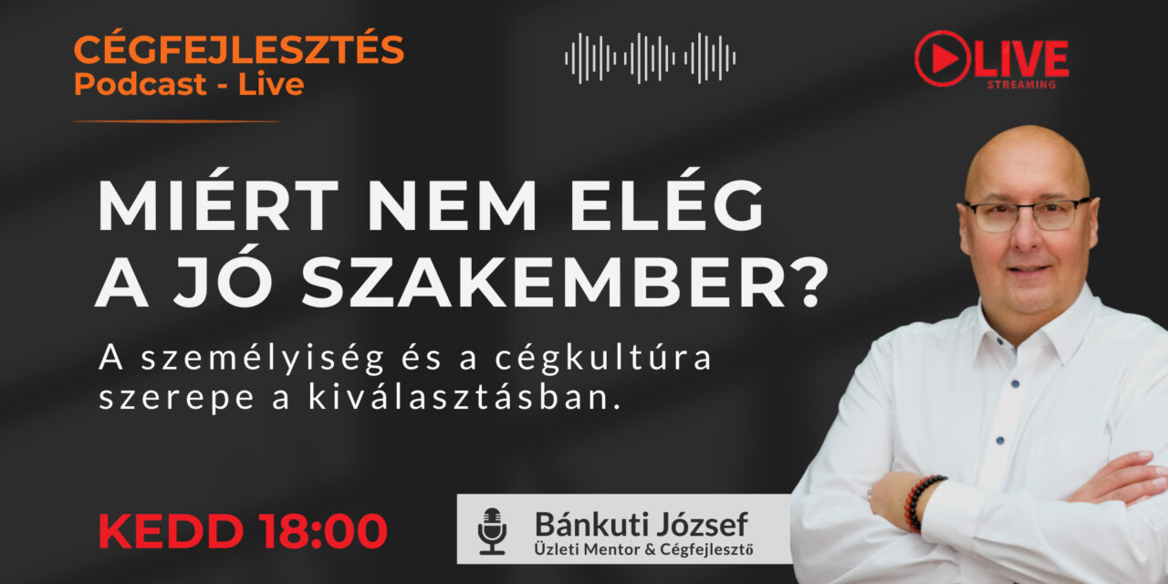 Cégfejlesztés Live: Miért nem elég a szakember?
