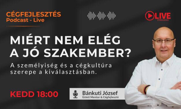 Cégfejlesztés Live: Miért nem elég a szakember?